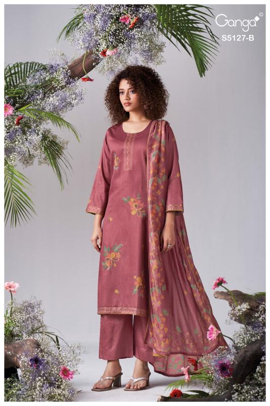 Ganga gessie 5127 dress material at wholesale price